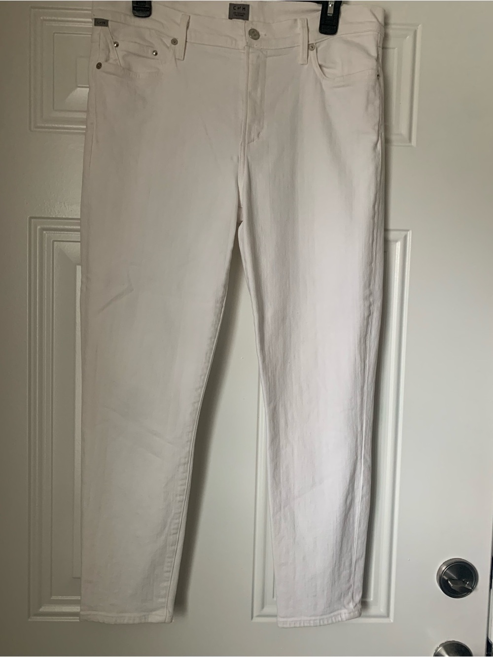 Citizens Of Humanity White Rocket Crop High Rise Skinny Jeans Size 32